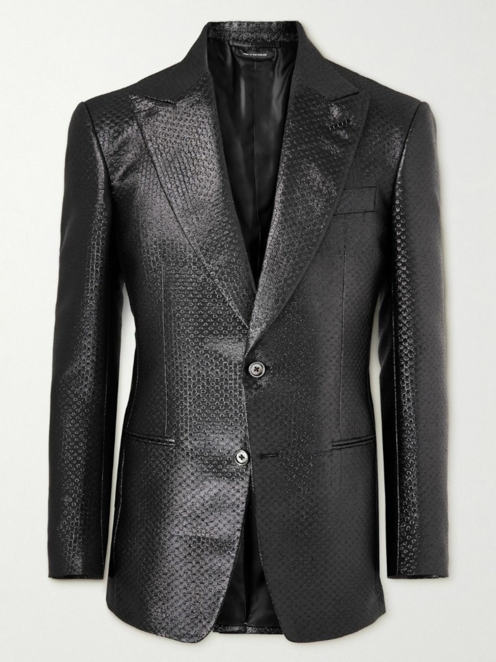 Tom Ford Spencer Metallic Black Dot Jacquard Tuxedo Cocktail Dinner Jacket